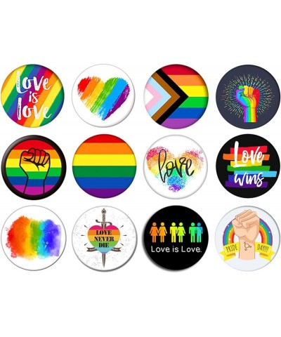 Pride Pins Rainbow Lgbtq Pins Pride Brooch Pin Gifts Heart Flag Label Pins for Clothes A: 12pcs Pride Pins $5.86 Brooches & Pins