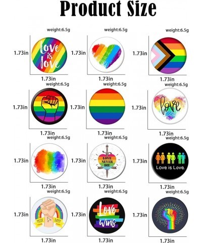 Pride Pins Rainbow Lgbtq Pins Pride Brooch Pin Gifts Heart Flag Label Pins for Clothes A: 12pcs Pride Pins $5.86 Brooches & Pins