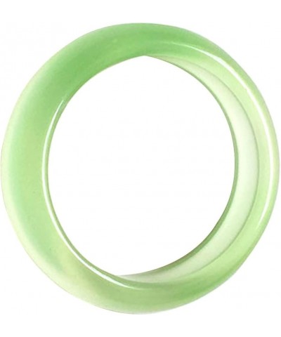 Natural Agate Jade Rings Eternity Stackable Chinese Jade Band Ring for Women for Teen Birthstone Apple green $14.99 Rings