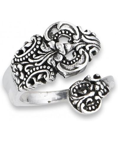 Open Adjustable Celtic Spoon Vintage Ring Sterling Silver Thumb Band Sizes 6-10 $18.12 Rings