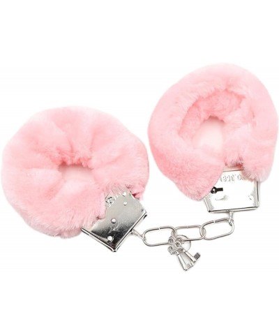 Fluffy Handcuffs for Women Stainless Steel Wrist Ankle O Ring Double Lock Hand-Cuffs Ankle Handcuffs Metal Hand Cuffs Gift fo...