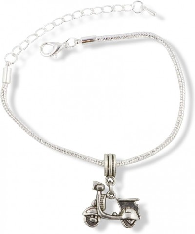 Scooter Vespa Bike Snake Chain Charm Bracelet $17.68 Bracelets