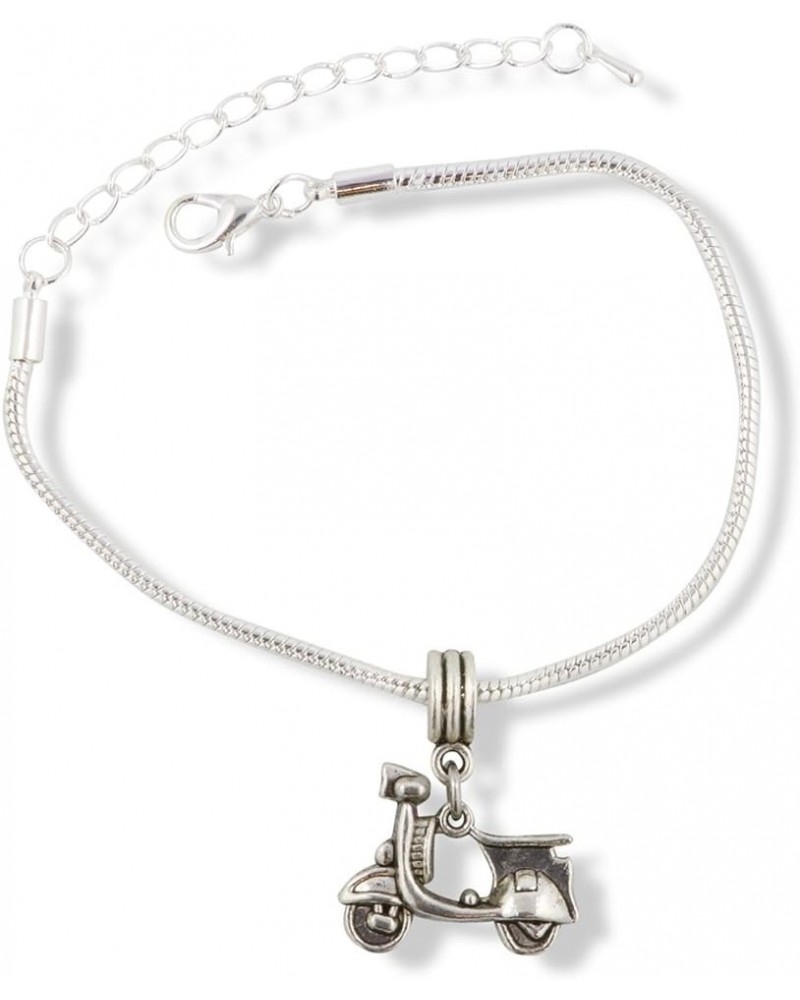 Scooter Vespa Bike Snake Chain Charm Bracelet $17.68 Bracelets