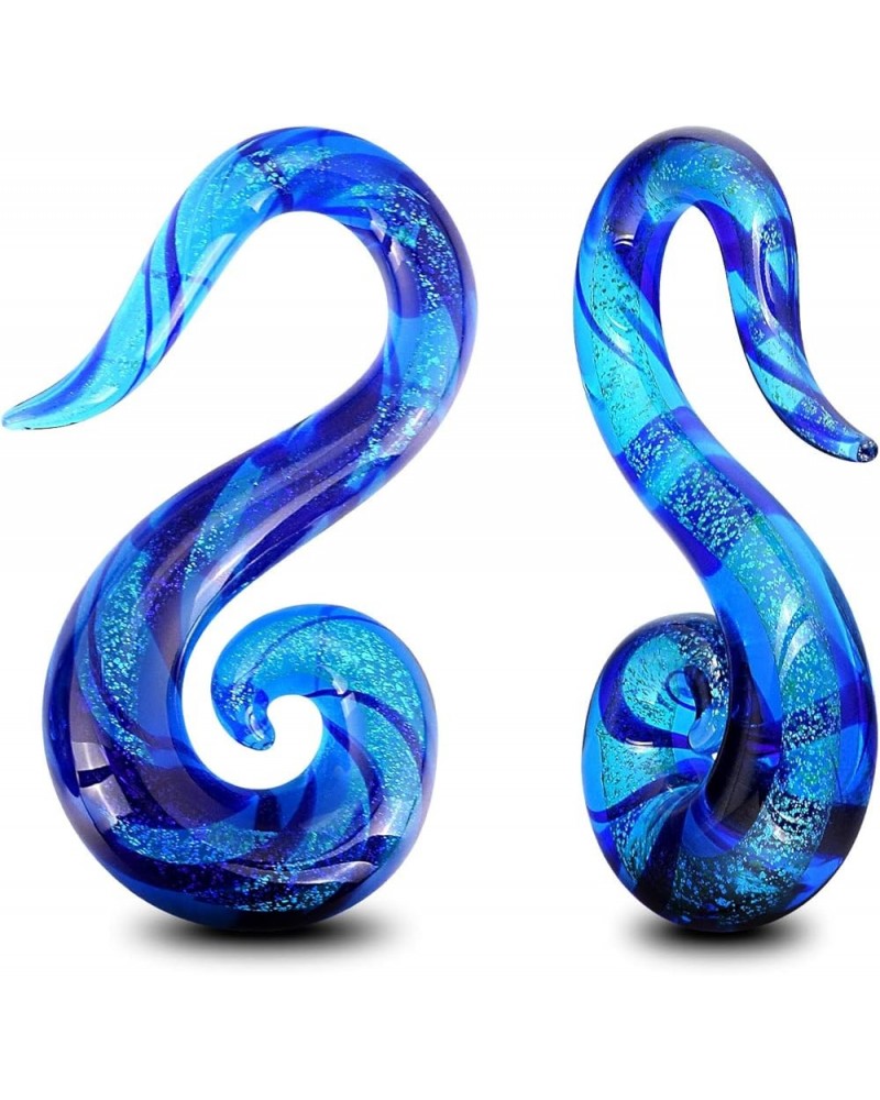 Seahorse Shape Ear Glass Spiral Tapers Plugs Tunnels Expander Hanger Gauges Earrings Stretching Body Piercings Jewelry Gauges...