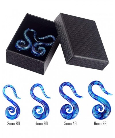 Seahorse Shape Ear Glass Spiral Tapers Plugs Tunnels Expander Hanger Gauges Earrings Stretching Body Piercings Jewelry Gauges...