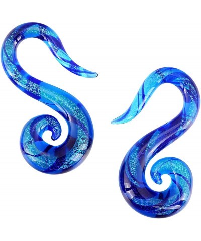 Seahorse Shape Ear Glass Spiral Tapers Plugs Tunnels Expander Hanger Gauges Earrings Stretching Body Piercings Jewelry Gauges...