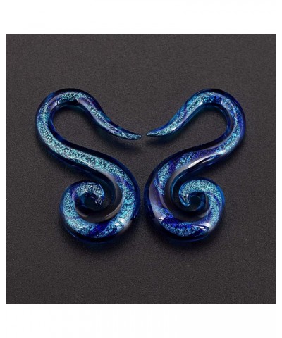 Seahorse Shape Ear Glass Spiral Tapers Plugs Tunnels Expander Hanger Gauges Earrings Stretching Body Piercings Jewelry Gauges...