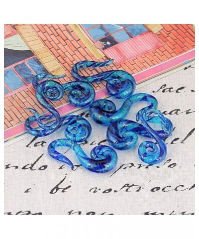 Seahorse Shape Ear Glass Spiral Tapers Plugs Tunnels Expander Hanger Gauges Earrings Stretching Body Piercings Jewelry Gauges...