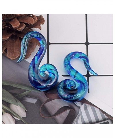 Seahorse Shape Ear Glass Spiral Tapers Plugs Tunnels Expander Hanger Gauges Earrings Stretching Body Piercings Jewelry Gauges...