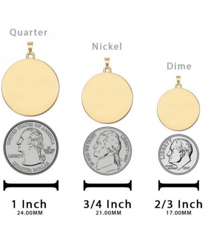 Easter Sunday (Empty Tomb) Round Religious Medal - 2/3 Inch Size of Dime, Solid 14K Yellow Gold $57.58 Pendants