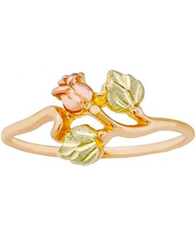 10k Yellow Gold, 12k Rose Gold Rose, 12k Green Gold Leaf Black Hills Gold Ring $103.95 Rings