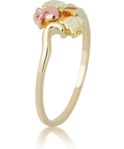 10k Yellow Gold, 12k Rose Gold Rose, 12k Green Gold Leaf Black Hills Gold Ring $103.95 Rings