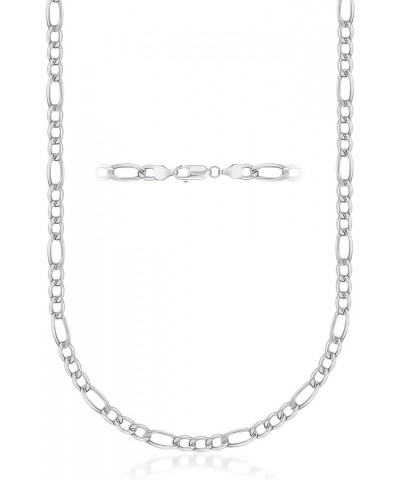 925 Sterling Silver Figaro Chain Necklace - 3.0MM-10.5MM - Made in Italy - Lobster Claw 18 Inches 4.5MM $15.08 Necklaces