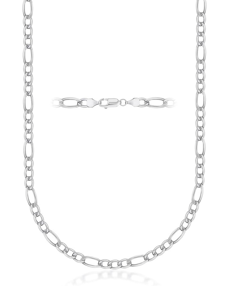 925 Sterling Silver Figaro Chain Necklace - 3.0MM-10.5MM - Made in Italy - Lobster Claw 18 Inches 4.5MM $15.08 Necklaces