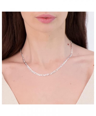 925 Sterling Silver Figaro Chain Necklace - 3.0MM-10.5MM - Made in Italy - Lobster Claw 18 Inches 4.5MM $15.08 Necklaces