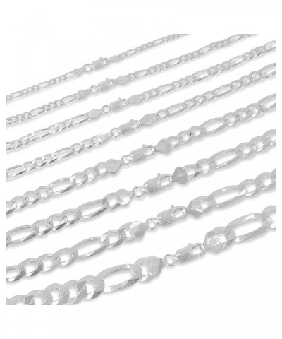 925 Sterling Silver Figaro Chain Necklace - 3.0MM-10.5MM - Made in Italy - Lobster Claw 18 Inches 4.5MM $15.08 Necklaces