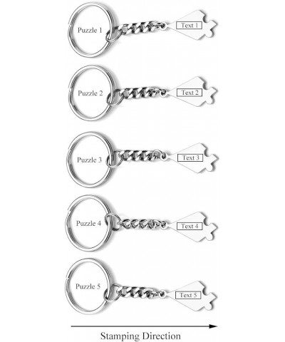 Personalized Custom 5pcs Best Friend Keychain BBF Friendship Jewelry Silver(engraving) $12.18 Necklaces