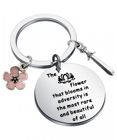 Princess Inspired Cuff Bracelet Keychain The Flower That Blooms in Adversity Jewelry Gift for Her Keychain S $9.17 Bracelets