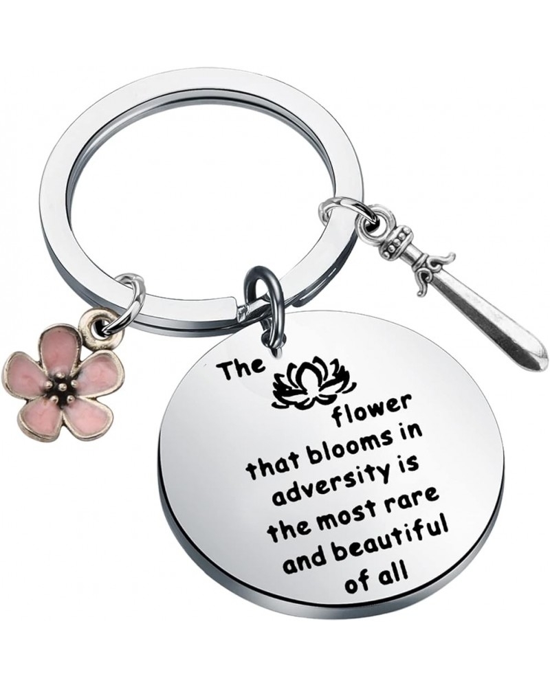 Princess Inspired Cuff Bracelet Keychain The Flower That Blooms in Adversity Jewelry Gift for Her Keychain S $9.17 Bracelets