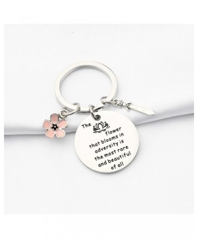 Princess Inspired Cuff Bracelet Keychain The Flower That Blooms in Adversity Jewelry Gift for Her Keychain S $9.17 Bracelets