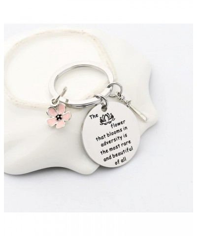 Princess Inspired Cuff Bracelet Keychain The Flower That Blooms in Adversity Jewelry Gift for Her Keychain S $9.17 Bracelets