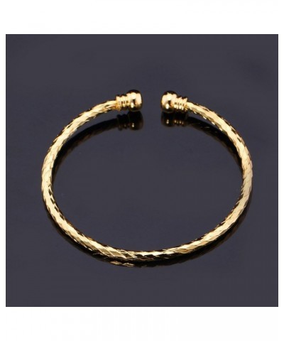 Simple Cuff Bracelet Set, 1 Gold + 1 Platinum $14.39 Bracelets