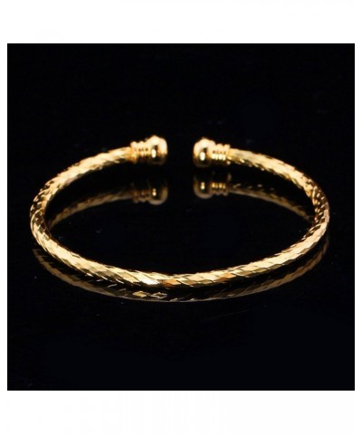 Simple Cuff Bracelet Set, 1 Gold + 1 Platinum $14.39 Bracelets