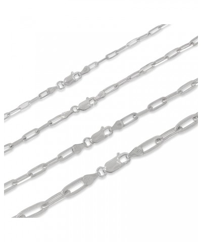 Pori Jewelry Sterling Silver Paperclip Chain Necklaces in 3mm, 3.5mm, 4mm, and 6mm Sizes, Available in Lengths 16"-36 6MM 18 ...