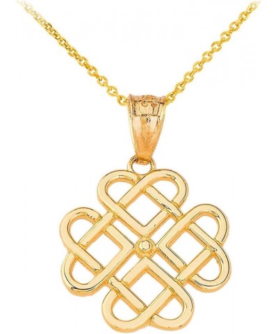 Elegant 14k Gold Endless Celtic Knot Heart Infinity Pendant Necklace Yellow Gold 22.0 Inches $102.29 Necklaces