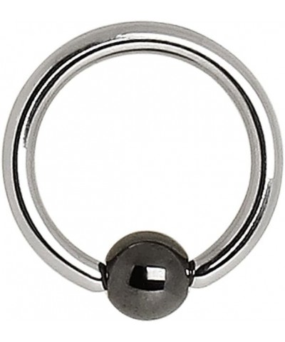 Hematite Captive Bead Ring Ball 316L Surgical Steel (Choose size) 14 Gauge L 3/8" (8mm) 4mm Ball $7.27 Body Jewelry