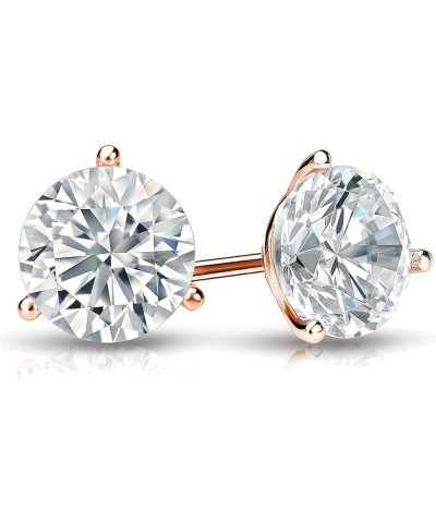 (VS1-VI2 Clarity) 1/20-1/8 Carat Cttw Lab-Grown Solitaire Diamond Stud Earrings Girls infants |14k Yellow or White or Rose/Pi...