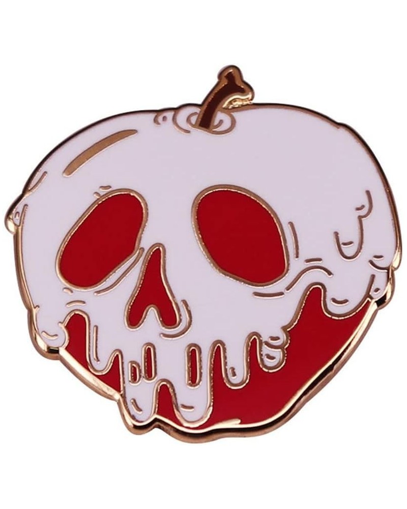 Skull Face Poison Apple Brooch Ghost Skull Enamel Pin Cute Cartoon Enamel Brooch Pin Specter Gothic Badge Accessory Gift for ...