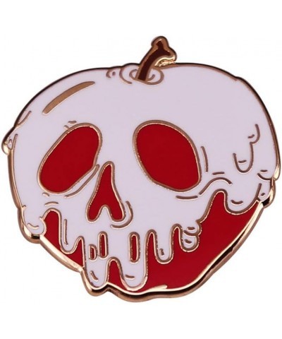 Skull Face Poison Apple Brooch Ghost Skull Enamel Pin Cute Cartoon Enamel Brooch Pin Specter Gothic Badge Accessory Gift for ...