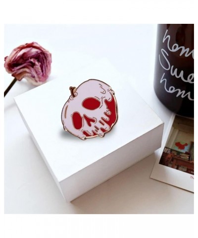 Skull Face Poison Apple Brooch Ghost Skull Enamel Pin Cute Cartoon Enamel Brooch Pin Specter Gothic Badge Accessory Gift for ...