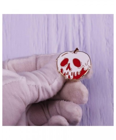 Skull Face Poison Apple Brooch Ghost Skull Enamel Pin Cute Cartoon Enamel Brooch Pin Specter Gothic Badge Accessory Gift for ...