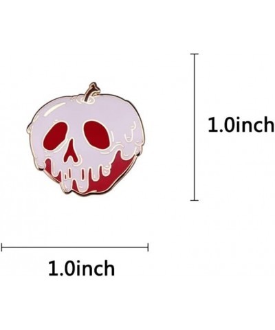 Skull Face Poison Apple Brooch Ghost Skull Enamel Pin Cute Cartoon Enamel Brooch Pin Specter Gothic Badge Accessory Gift for ...