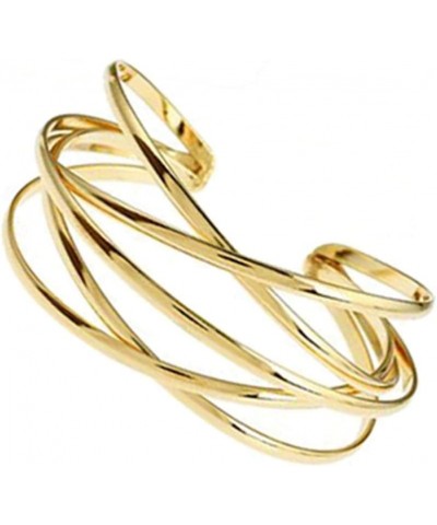 1PCS Cuff Bangle Bracelet for Women Open Wide Wire Bracelets Gold Wrist Cuff Wrap Bracelet $6.37 Bracelets