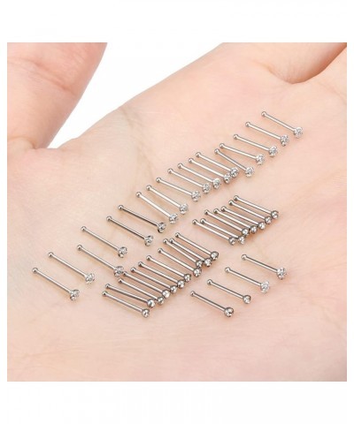 18G 20G 22G Nose Rings for Women 316L Surgical Stainless Steel L Shaped Nose Studs Screw Bone Nose Rings Piercings Nostril Pi...