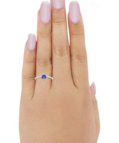 Art Deco Chevron Midi V Ring Stacking Round Cubic Zirconia 925 Sterling Silver Simulated Tanzanite CZ $11.25 Rings