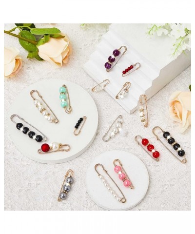 18 Piece Pearl Brooch Pins Women Decorative Safety Pins Clothing Shawl Clips Artificial Pearls Brooch Elegant Pearl Cardigan ...