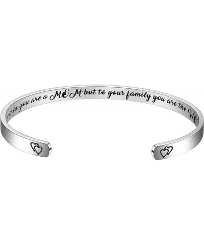 Inspirational Cuff Bangle Bracelet for Women Teen Girls Personalized Motivational Mantra Engraved 316L Surgical Stainless Ste...