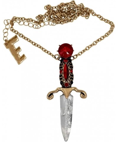 Elvira Mistress of the Dark Dagger Necklace Gothic Bejeweled Charm Extendable Chain Red $14.30 Necklaces