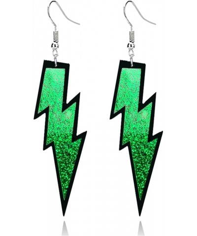 Acrylic Exaggerated Lightning Earrings Statement Punk Retro Geometric Delicate Neon Personalized Earrings Accessory Jewelry f...