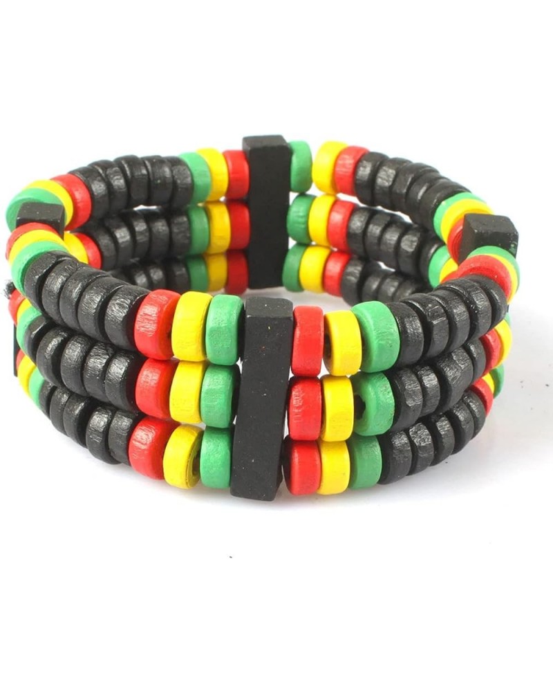 Jamaican Wooden Rosary Beads Bracelets Rasta Caribbean Multicolor RGY Hip-Hop street culture reggae RGY-3 $8.47 Bracelets