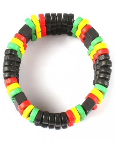 Jamaican Wooden Rosary Beads Bracelets Rasta Caribbean Multicolor RGY Hip-Hop street culture reggae RGY-3 $8.47 Bracelets