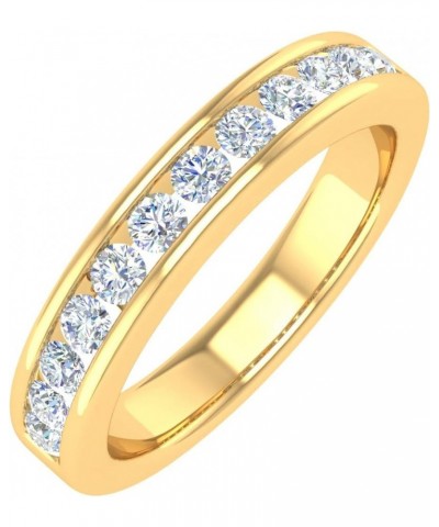 1/2 Carat Channel Set Diamond Wedding Band Ring in 14K Gold Yellow Gold $127.30 Bracelets