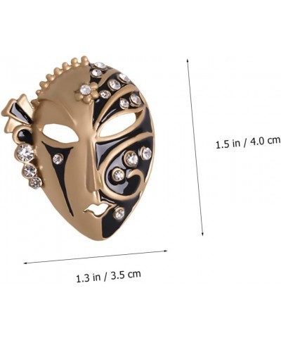 Punk Mask Corsage Alloy Brooches Sweater Scarf Jewellery Face Mask Brooch Halloween Brooch Pin Vintage Accessories Crystal Br...