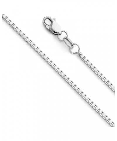 14k Real Yellow OR White Gold Solid 1.3mm Box Chain Necklace with Lobster Claw Clasp White Gold 22 Inches $127.08 Necklaces