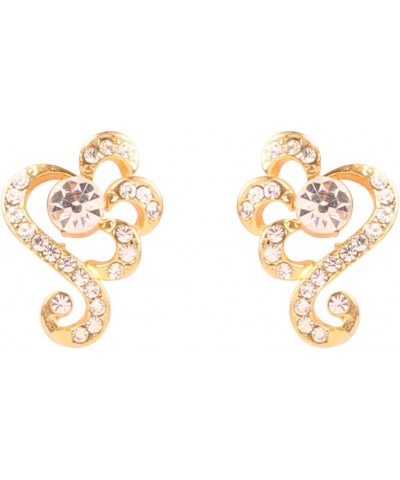 Indian Bollywood Artistic stud designer Earrings jewelry in Gold or Silver Tone For Women. D075 Gold $9.34 Earrings