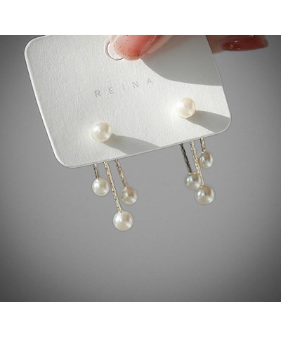 Pearl Earrings for Women Pearl Hoop Earrings Pearl Stud Earrings Pearl Dangle Earrings Crystal Drop Earrings Wedding Party Pr...